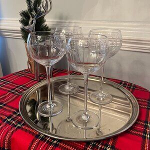 4 Lenox "Staccato" Balloon Wine Glasses